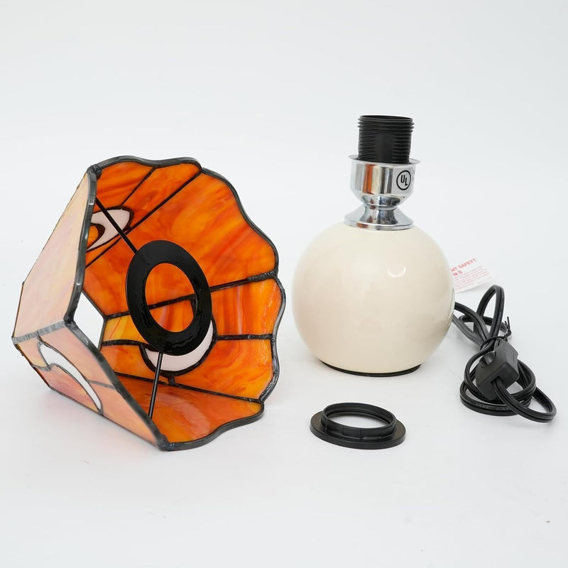 Tiffany Style Bedside Table Lamp Stained Glass Moon