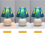 Tiffany Lamp Stained Glass Table Mushroom Moon Cute