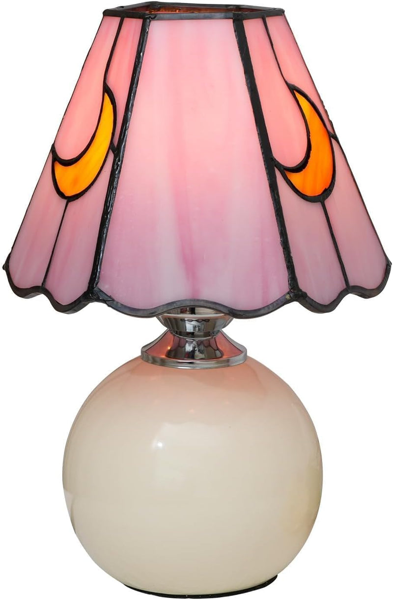 Tiffany Style Bedside Table Lamp Stained Glass Moon