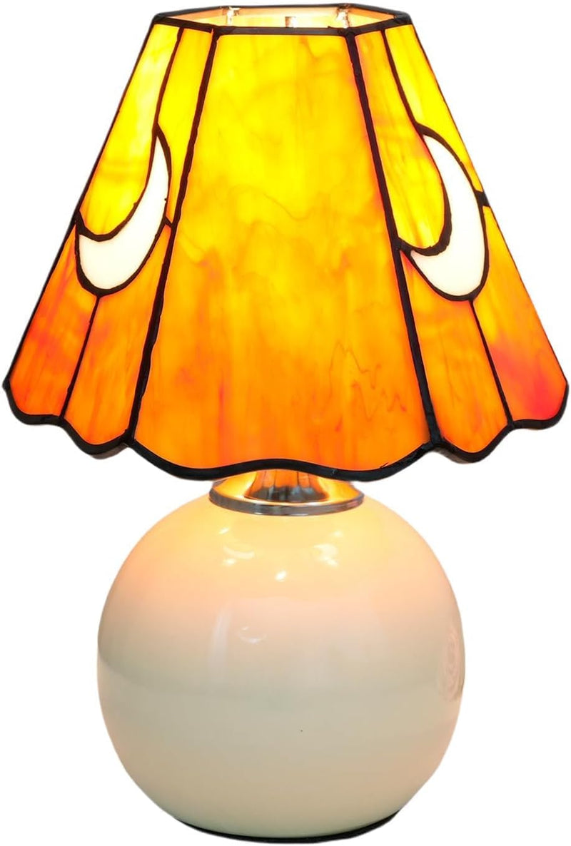 Tiffany Style Bedside Table Lamp Stained Glass Moon