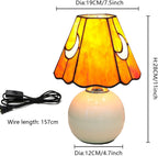 Tiffany Lamp Stained Glass Table Mushroom Moon Cute