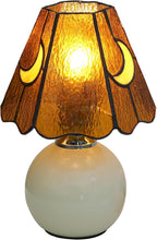Tiffany Lamp Stained Glass Table Mushroom Moon Cute