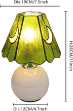 Tiffany Lamp Stained Glass Table Mushroom Moon Cute