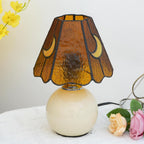 Tiffany Lamp Stained Glass Table Mushroom Moon Cute