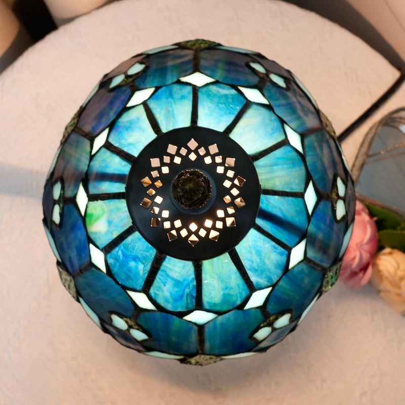 Tiffany Lamp Stained Glass Table Sea Small Bedside