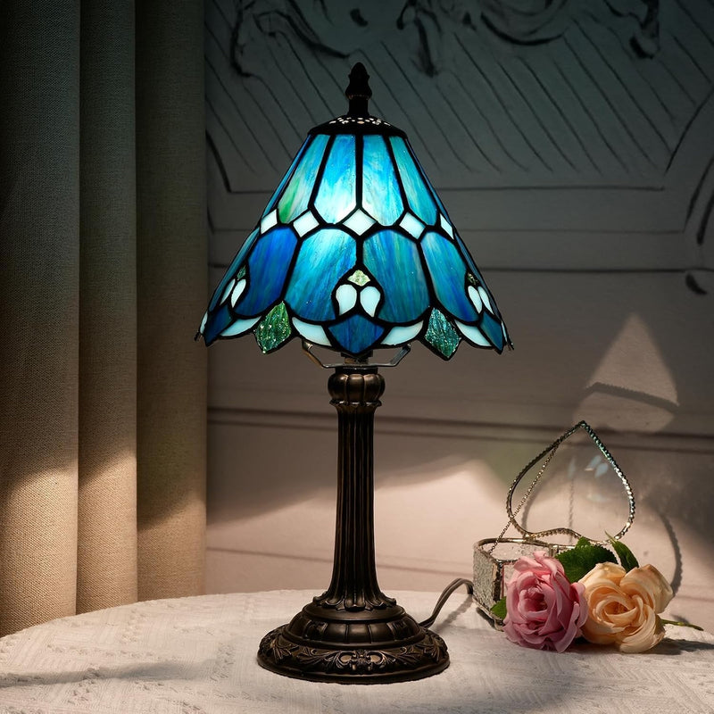 Tiffany Lamp Stained Glass Table Sea Small Bedside