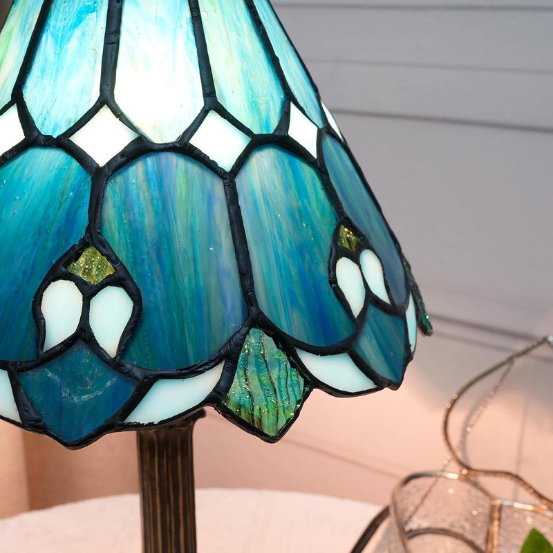 Tiffany Lamp Stained Glass Table Sea Small Bedside