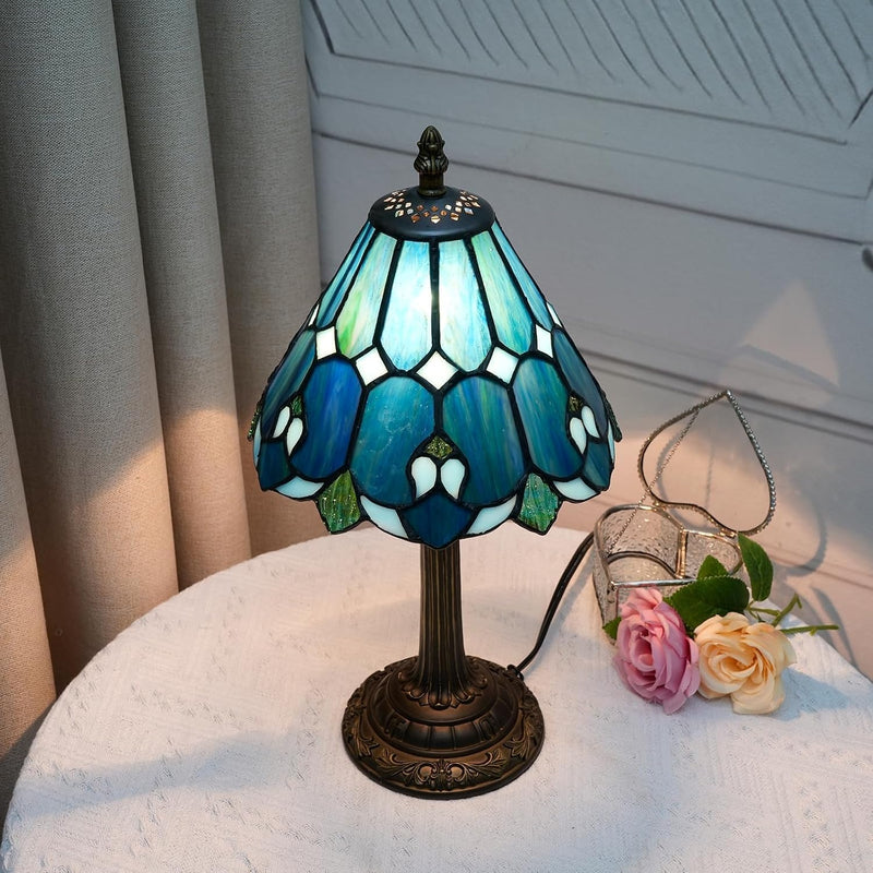 Tiffany Lamp Stained Glass Table Sea Small Bedside