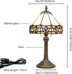 Tiffany Lamp Stained Glass Table Tulip Small Bedside