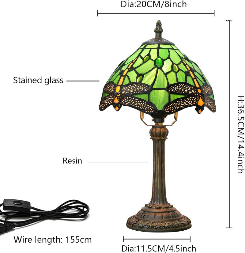 Tiffany Lamp Stained Glass Table Tulip Small Bedside