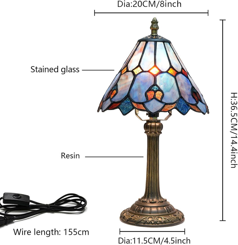 Tiffany Lamp Stained Glass Table Tulip Small Bedside