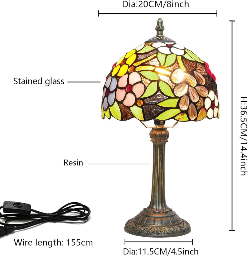 Tiffany Lamp Stained Glass Table Tulip Small Bedside