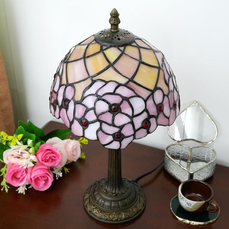 Tiffany Lamp Stained Glass Table Tulip Small Bedside