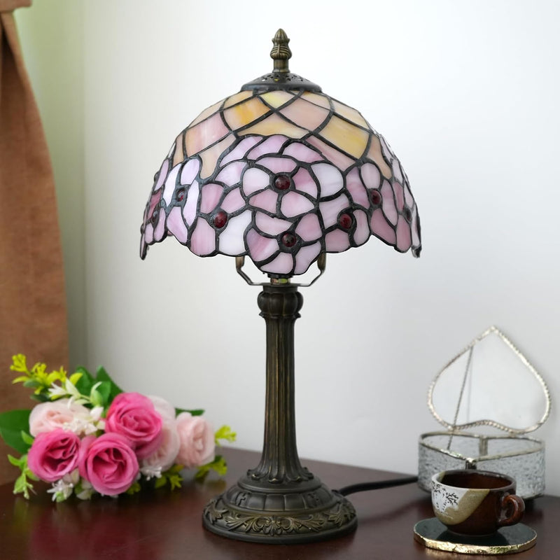 Tiffany Lamp Stained Glass Table Tulip Small Bedside