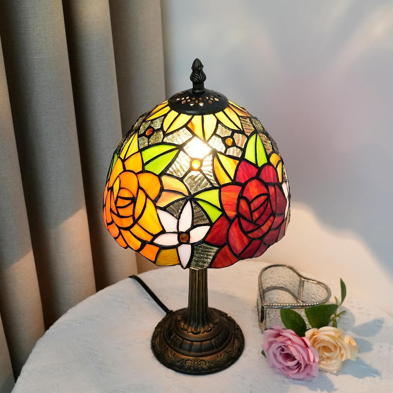 Tiffany Lamp Stained Glass Table Tulip Small Bedside