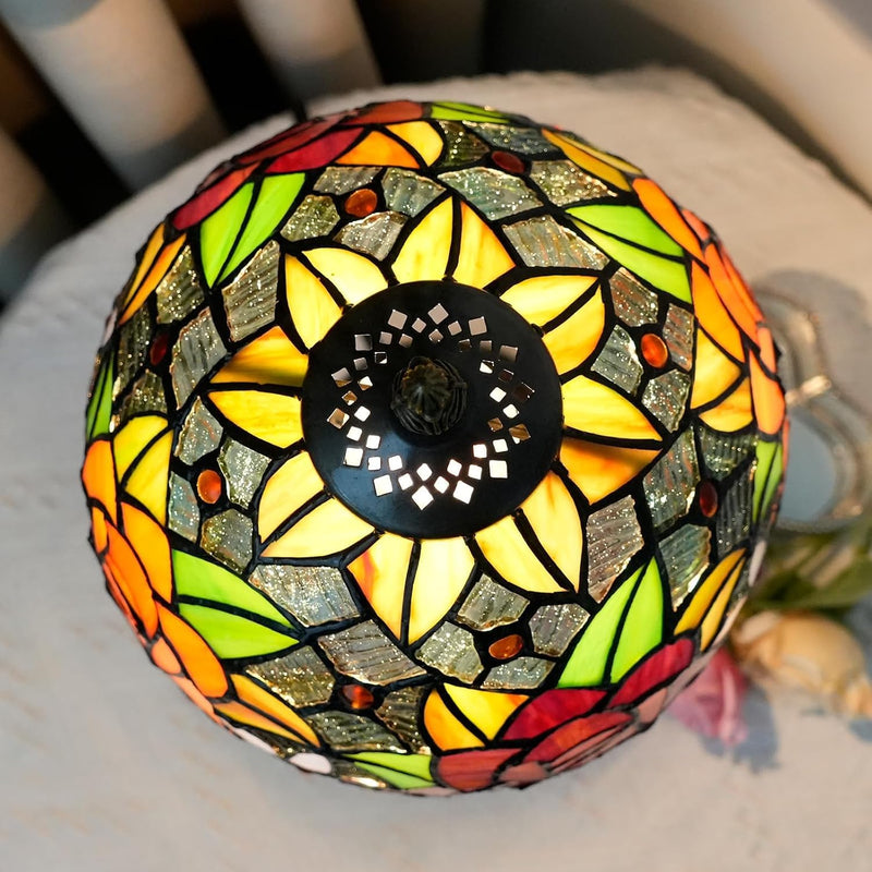 Tiffany Lamp Stained Glass Table Tulip Small Bedside