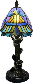 Tiffany Lamp Stained Glass with Beads 8" Table