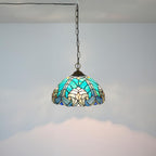 Tiffany Pendant Light Fixtures 12inch Stained Glass Lighting