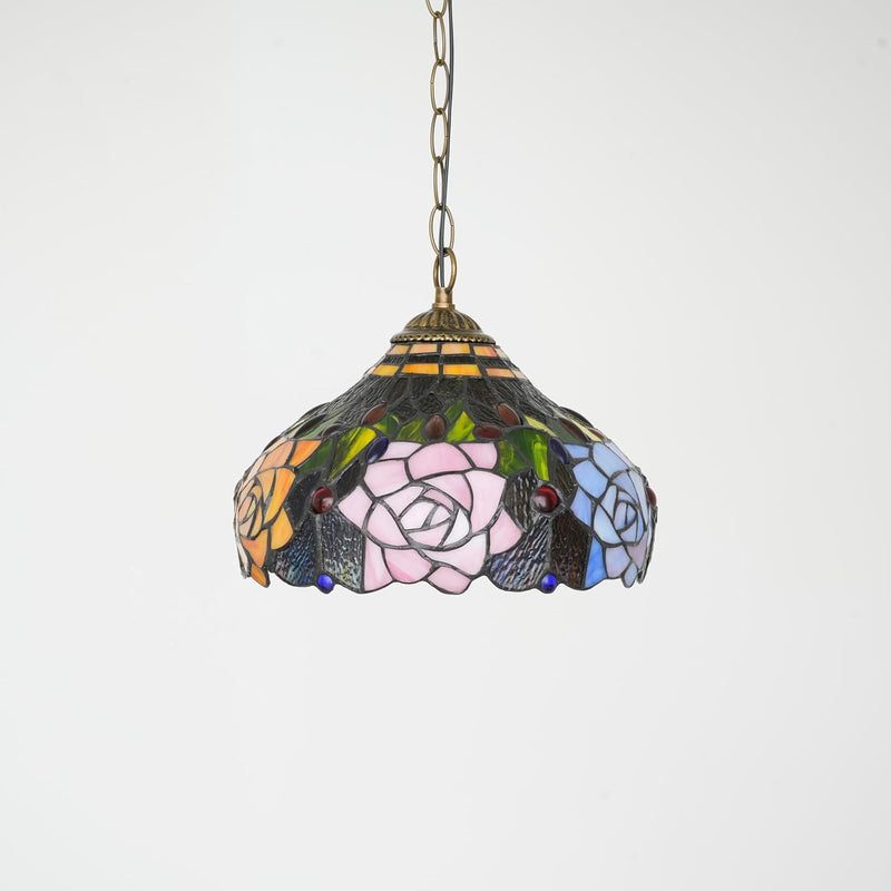 Tiffany Pendant Light Fixtures 12inch Stained Glass Lighting
