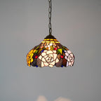 Tiffany Pendant Light Fixtures 12inch Stained Glass Lighting