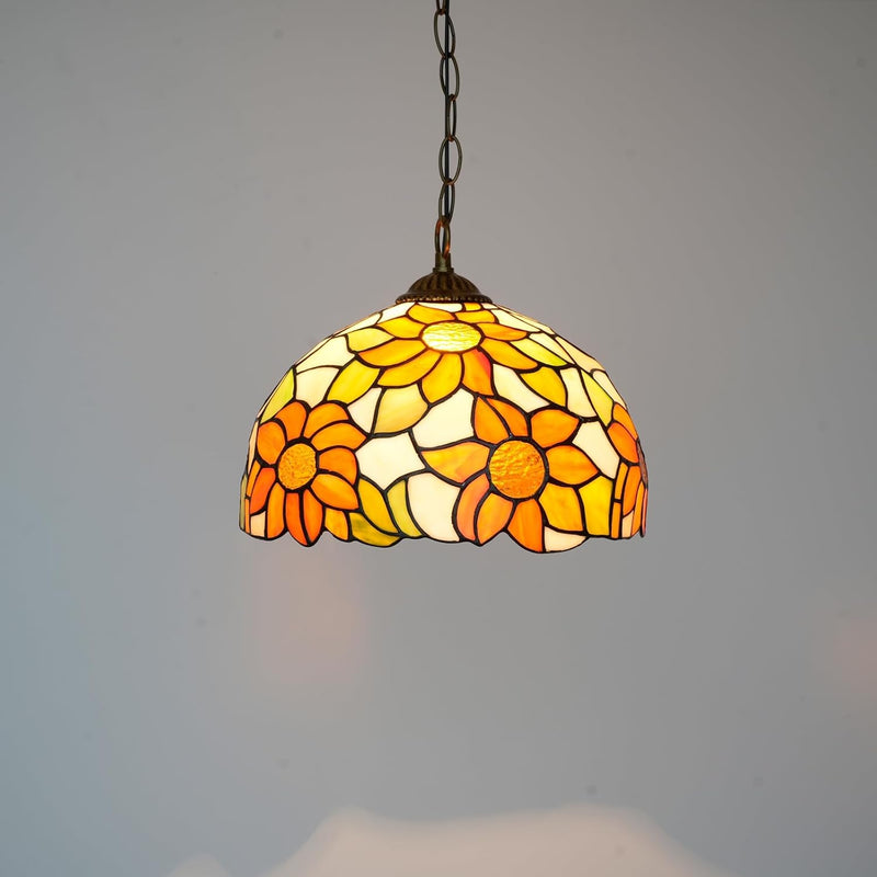Tiffany Pendant Light Fixtures 12inch Stained Glass Lighting