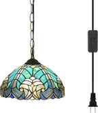 Tiffany Pendant Light Fixtures 12inch Stained Glass Lighting