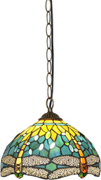 Tiffany Pendant Light Fixtures 12inch Stained Glass Lighting