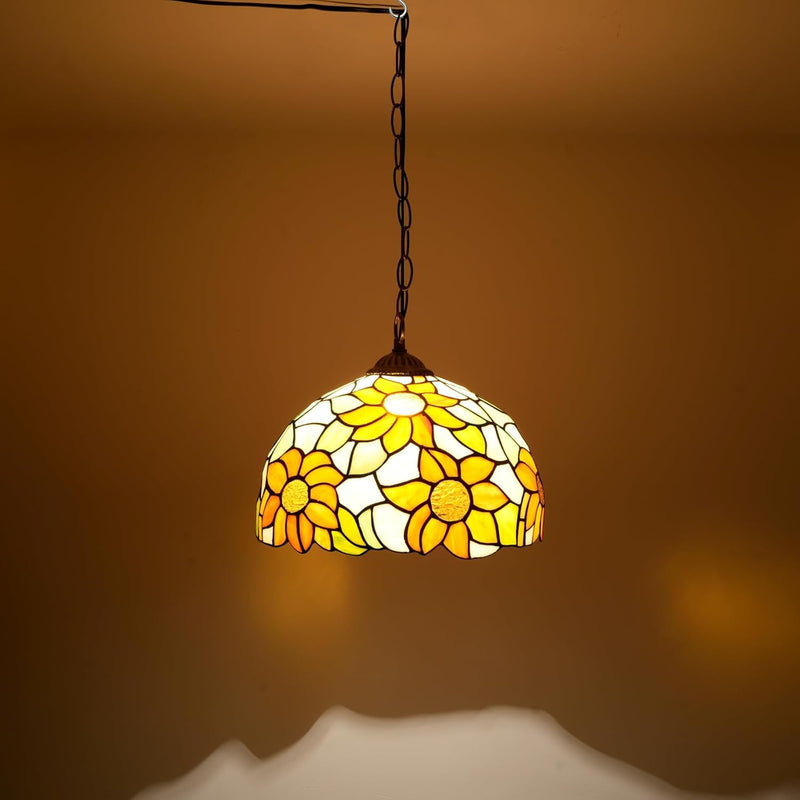 Tiffany Pendant Light Fixtures 12inch Stained Glass Lighting