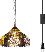 Tiffany Pendant Light Fixtures 12inch Stained Glass Lighting