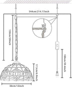 Tiffany Pendant Light Fixtures 12inch Stained Glass Lighting