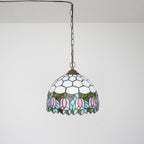 Tiffany Pendant Light Fixtures 12inch Stained Glass Lighting