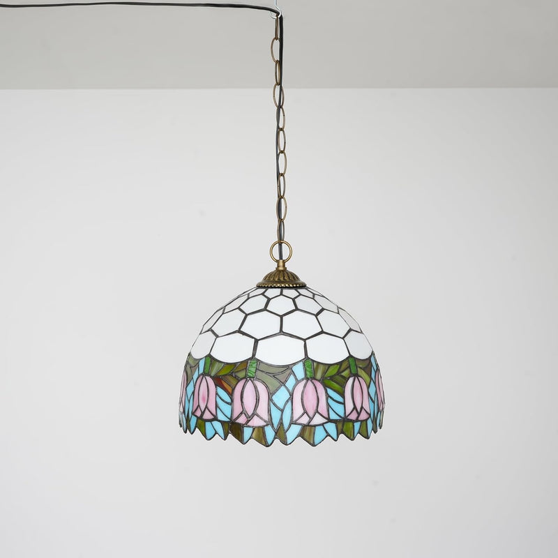 Tiffany Pendant Light Fixtures 12inch Stained Glass Lighting