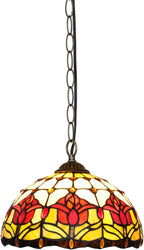 Tiffany Pendant Light Fixtures 12inch Stained Glass Lighting