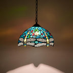 Tiffany Pendant Light Fixtures 12inch Stained Glass Lighting