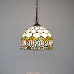 Tiffany Pendant Light Fixtures 12inch Stained Glass Lighting