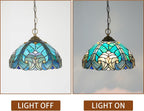 Tiffany Pendant Light Fixtures 12inch Stained Glass Lighting