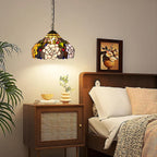 Tiffany Pendant Light Fixtures 12inch Stained Glass Lighting