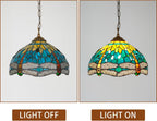 Tiffany Pendant Light Fixtures 12inch Stained Glass Lighting