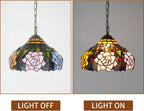 Tiffany Pendant Light Fixtures 12inch Stained Glass Lighting