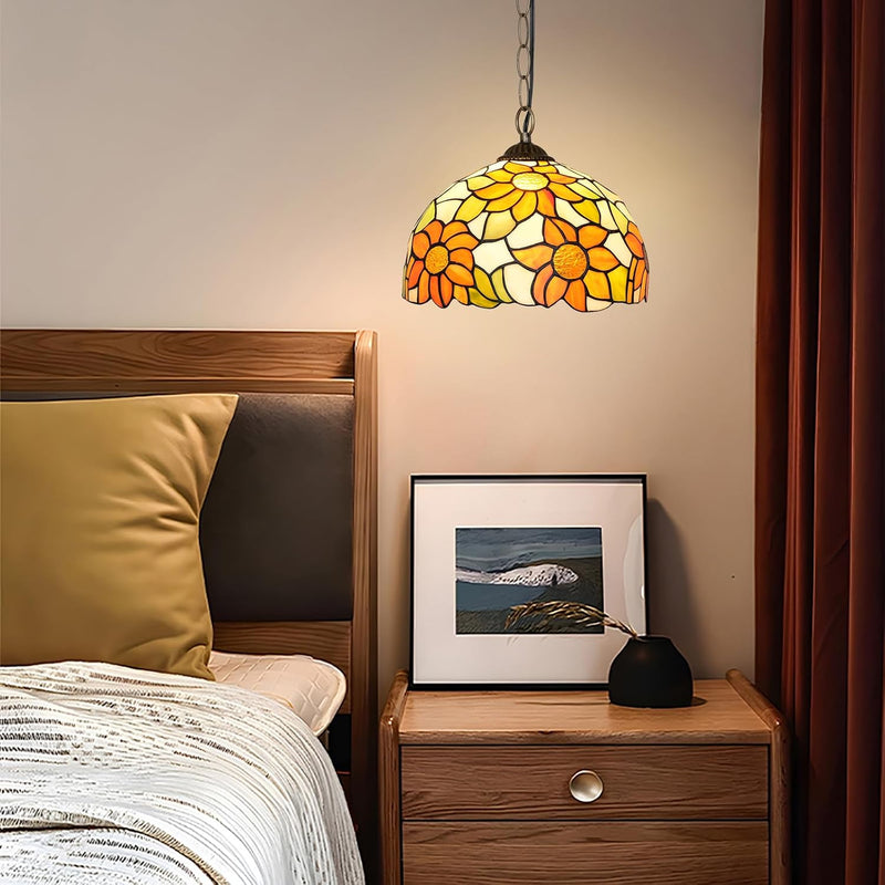 Tiffany Pendant Light Fixtures 12inch Stained Glass Lighting