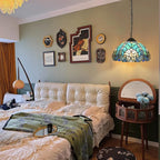 Tiffany Pendant Light Fixtures 12inch Stained Glass Lighting