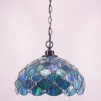 Tiffany Pendant Light Sea Pearl Stained Glass