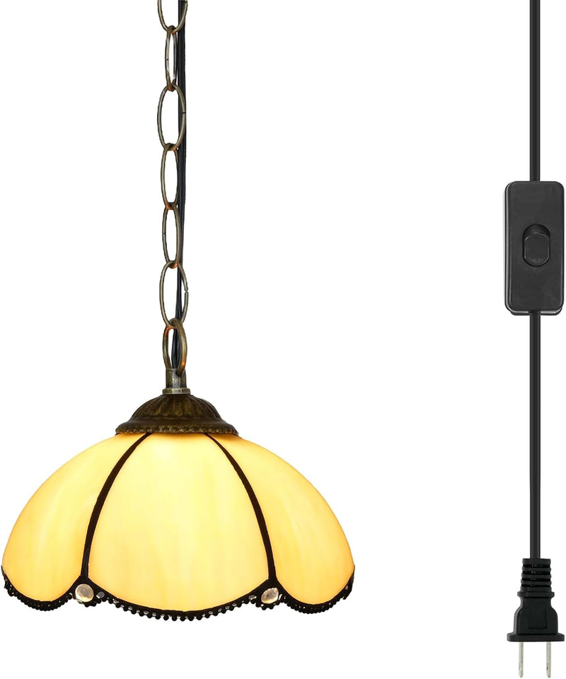 Tiffany Pendant Sunflower Stained Glass Hanging Lamp 8