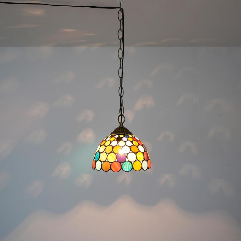 Tiffany Pendant Sunflower Stained Glass Hanging Lamp 8