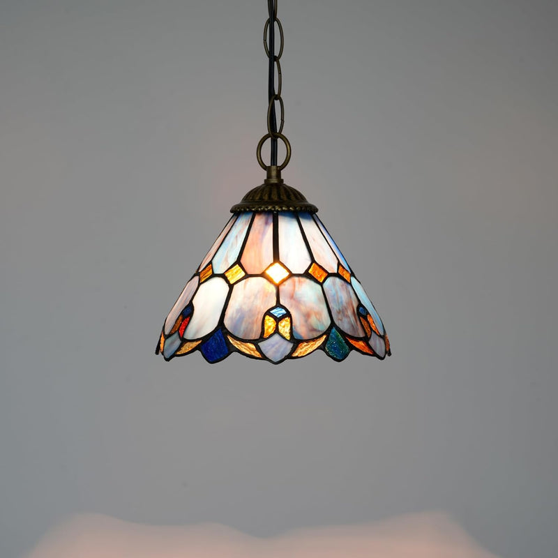 Tiffany Pendant Sunflower Stained Glass Hanging Lamp 8