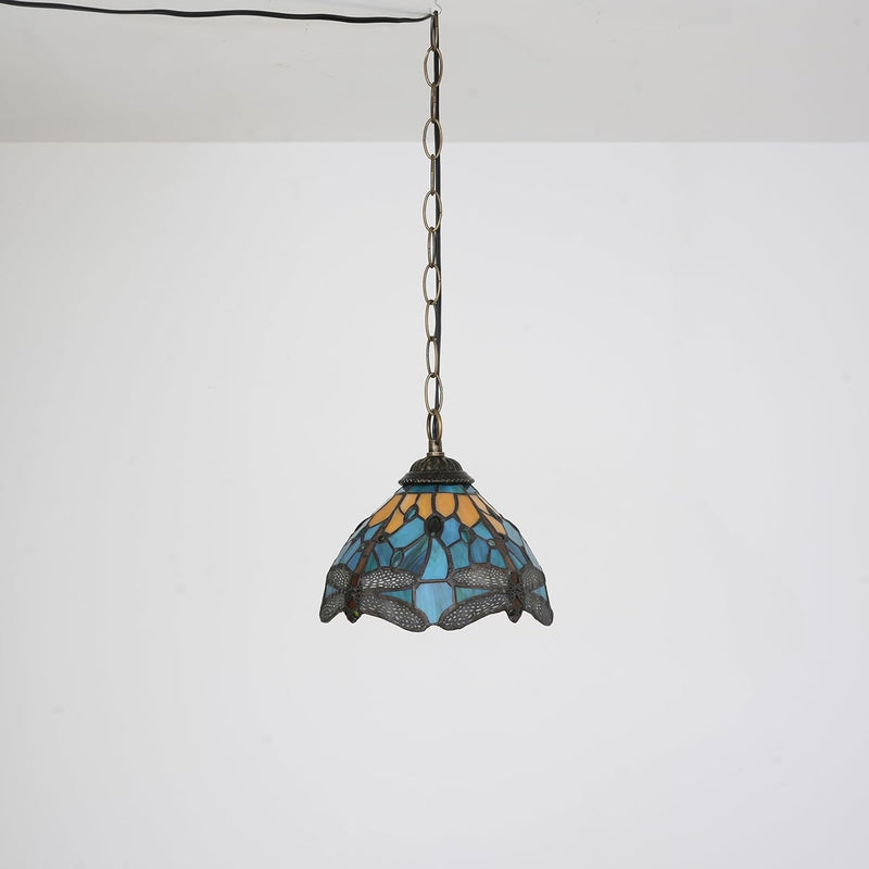 Tiffany Pendant Sunflower Stained Glass Hanging Lamp 8