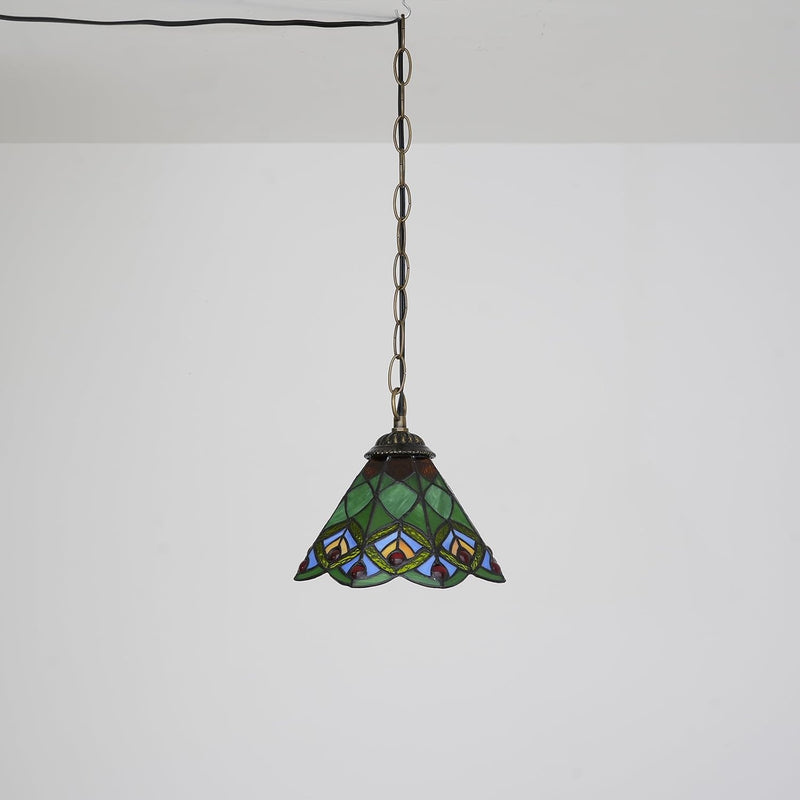 Tiffany Pendant Sunflower Stained Glass Hanging Lamp 8