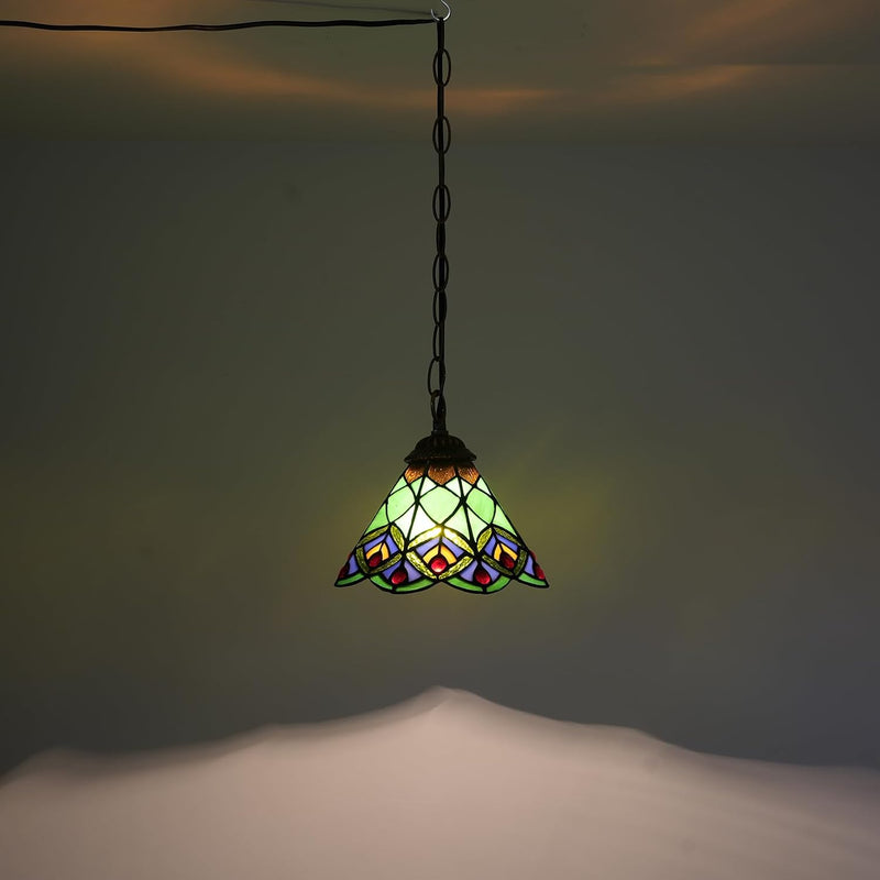 Tiffany Pendant Sunflower Stained Glass Hanging Lamp 8