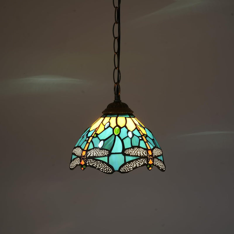 Tiffany Pendant Sunflower Stained Glass Hanging Lamp 8