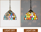 Tiffany Pendant Sunflower Stained Glass Hanging Lamp 8